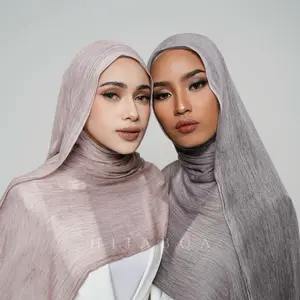 HIJABQA - Raya Crinkle Viscose Pashmina