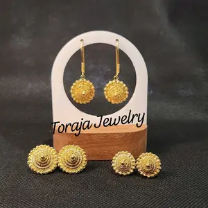 giwang anting sarong toraja chrome emas bergaransi