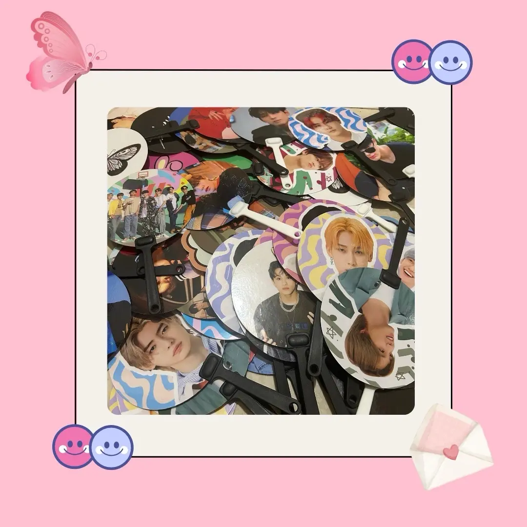 kipas kpop 2 sisi (dapet 5 photocard unoff + freebies)