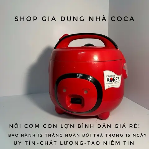 Nồi cơm con lợn ( 1L ,1L2, 1L8 ) STYLE HÀN XEENG Nấu cơm ngon tiếp kiệm điện giá bình dân mọi nhà