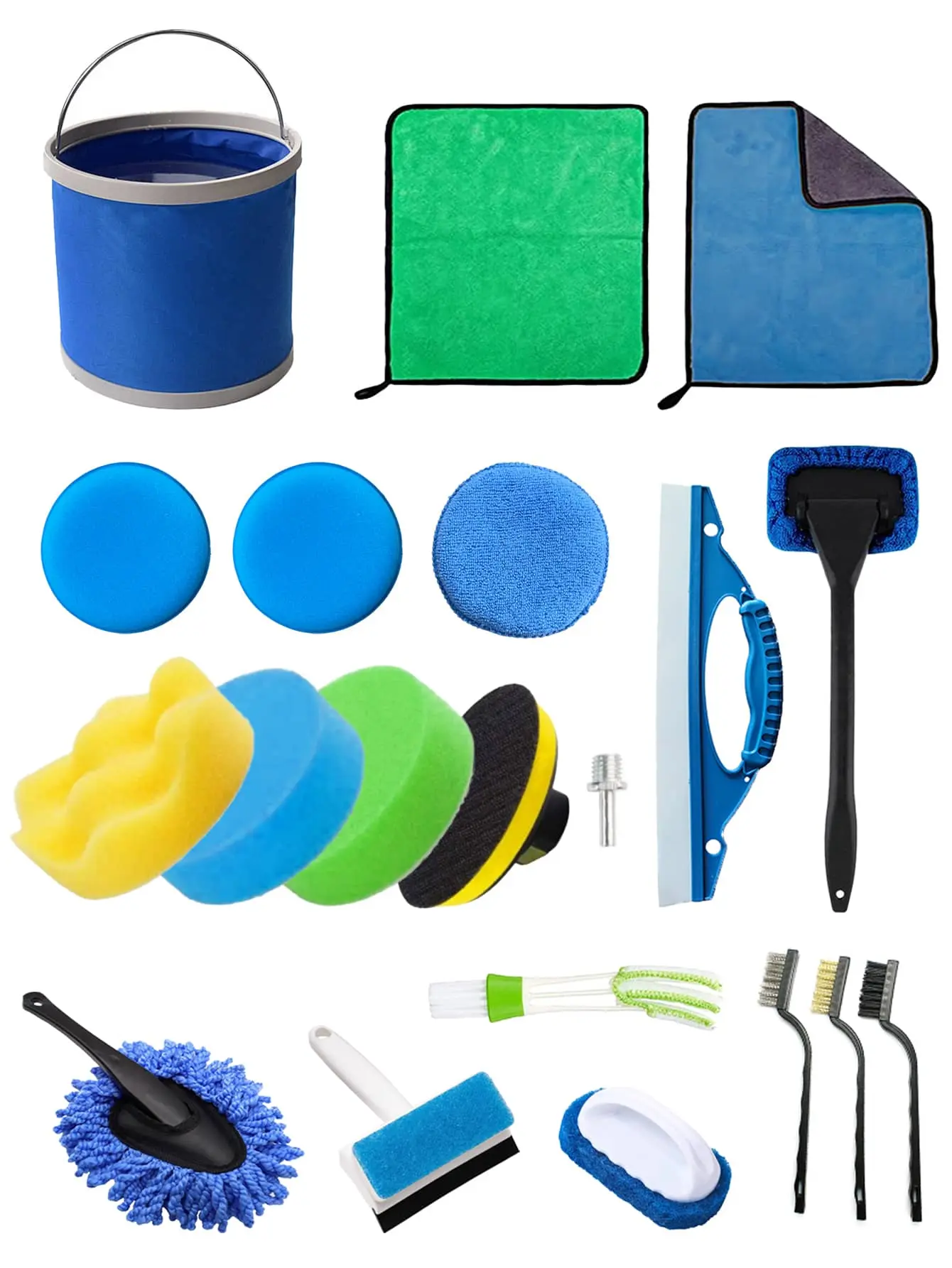 Car wash set 20 pieces set air conditioning brush car wash bucket car wash towel car cleaning brush