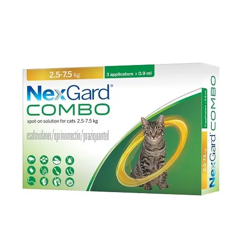 NEXGARD COMBO FOR CATS 3s spot-on solution for cats 2.5kg-7.5kg