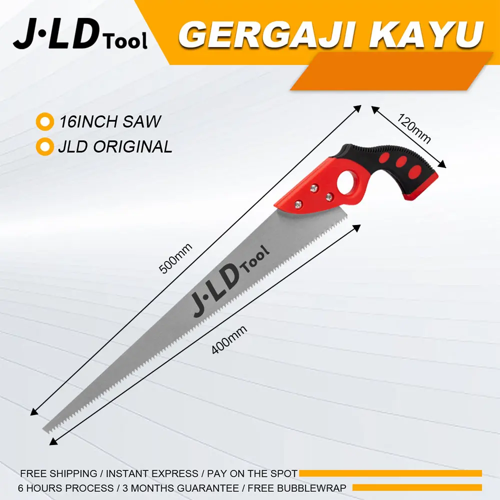 J.LD TOOL Gergaji kayu saw Gergaji potong kayu 12inch（300mm）or 16inch（400mm）kayu/plastik/laminasi bisa COD