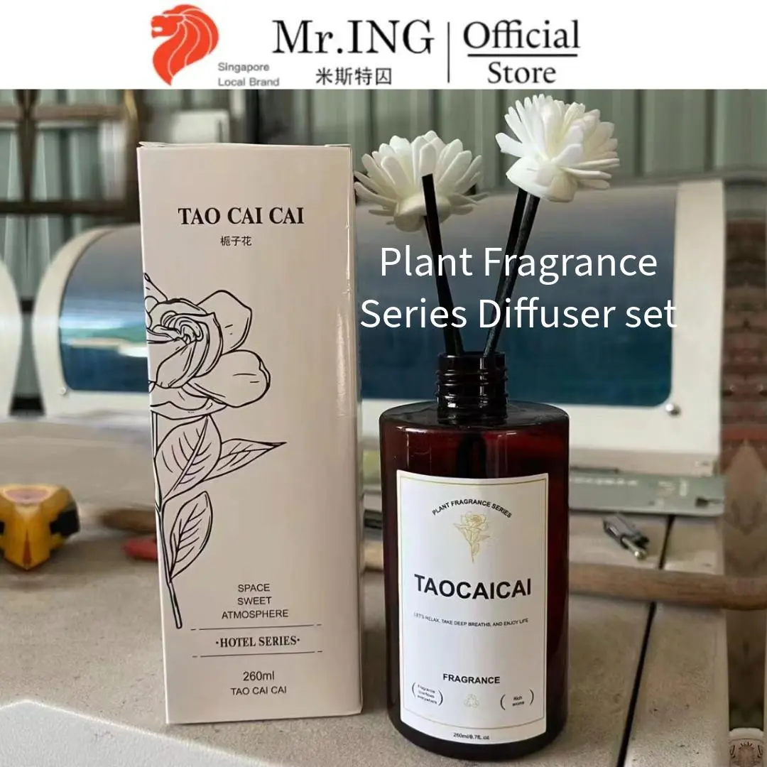 (260ml) Floral Plant Fragrance Flameless Aromatherapy Reed Diffuser set: Fragrance Diffuser for Bedroom, Room, Living Room, Long-Lasting Fragrance, Deodorizer, Odor Eliminator