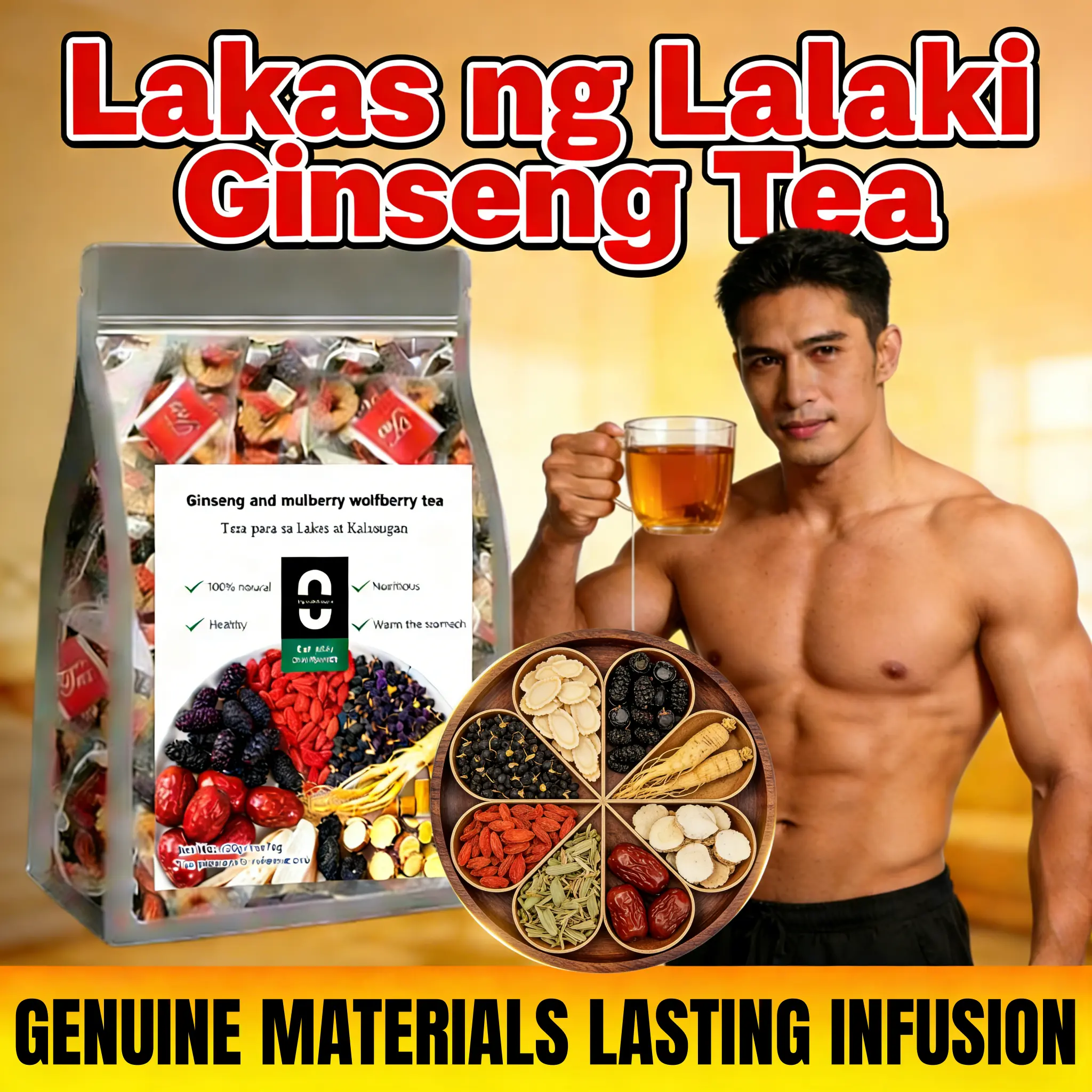 【Strengthen Intimacy】Authentic Rich Ginseng Extract Tea para sa Lalaki ...