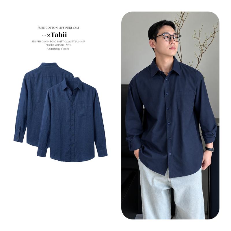 Áo Sơ Mi Nam Cổ Đức Xanh Navy, Phong Cách Trẻ Trung, Năng Động, Thanh Lịch