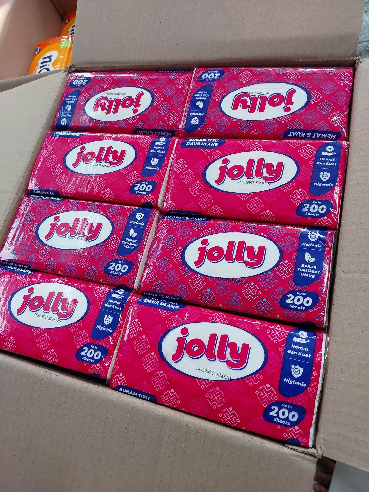 8 Pack Tissue Jolly 200Sheet Tisu Lembut - Promo Baru