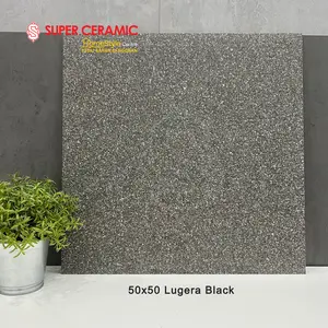 PLATINUM 50x50 Keramik Lantai Kasar ANTI SLIP - LUGERA BLACK / LUGERA BROWN