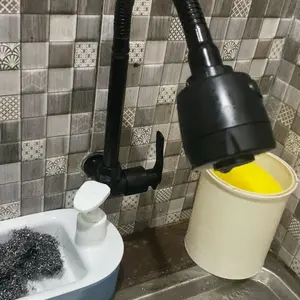 [HJS] Keran Air Angsa ABS Fleksibel 2 Mode  Warna Hitam Anti Karat - Keran Cuci Piring Angsa - Kran Sink Dapur Drat 1/2 Inch - Kran 2 mode Flexible