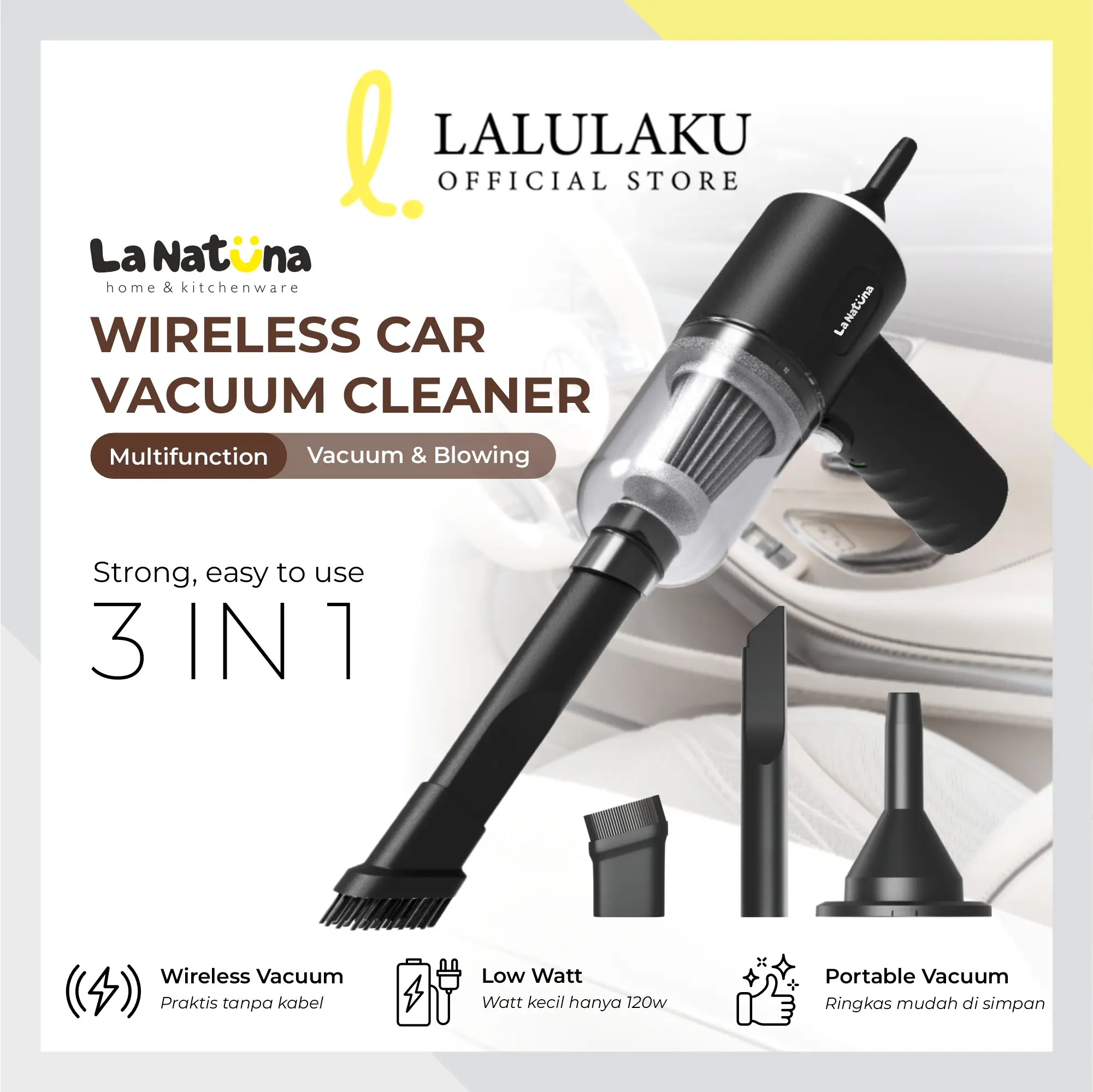 Vacuum Cleaner Portable Alat Penyedot Debu Serbaguna Mobil Vakum Pembersih