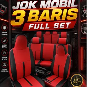 SARUNG JOK MOBIL CALYA SIGRA FULL SET 3 BARIS BAHAN KULIT Car