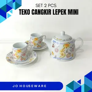 SET Teko Cangkir Mini Keramik Premium / Teko Teh 450ml & Cangkir teh 110ml / Chinese Style