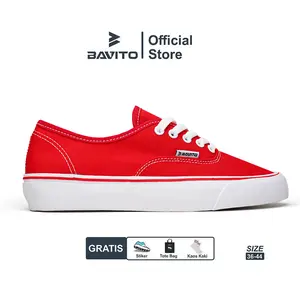 Bavito 36-44 Armagan Authentic Red - Sepatu Sneakers Casual Pria Wanita