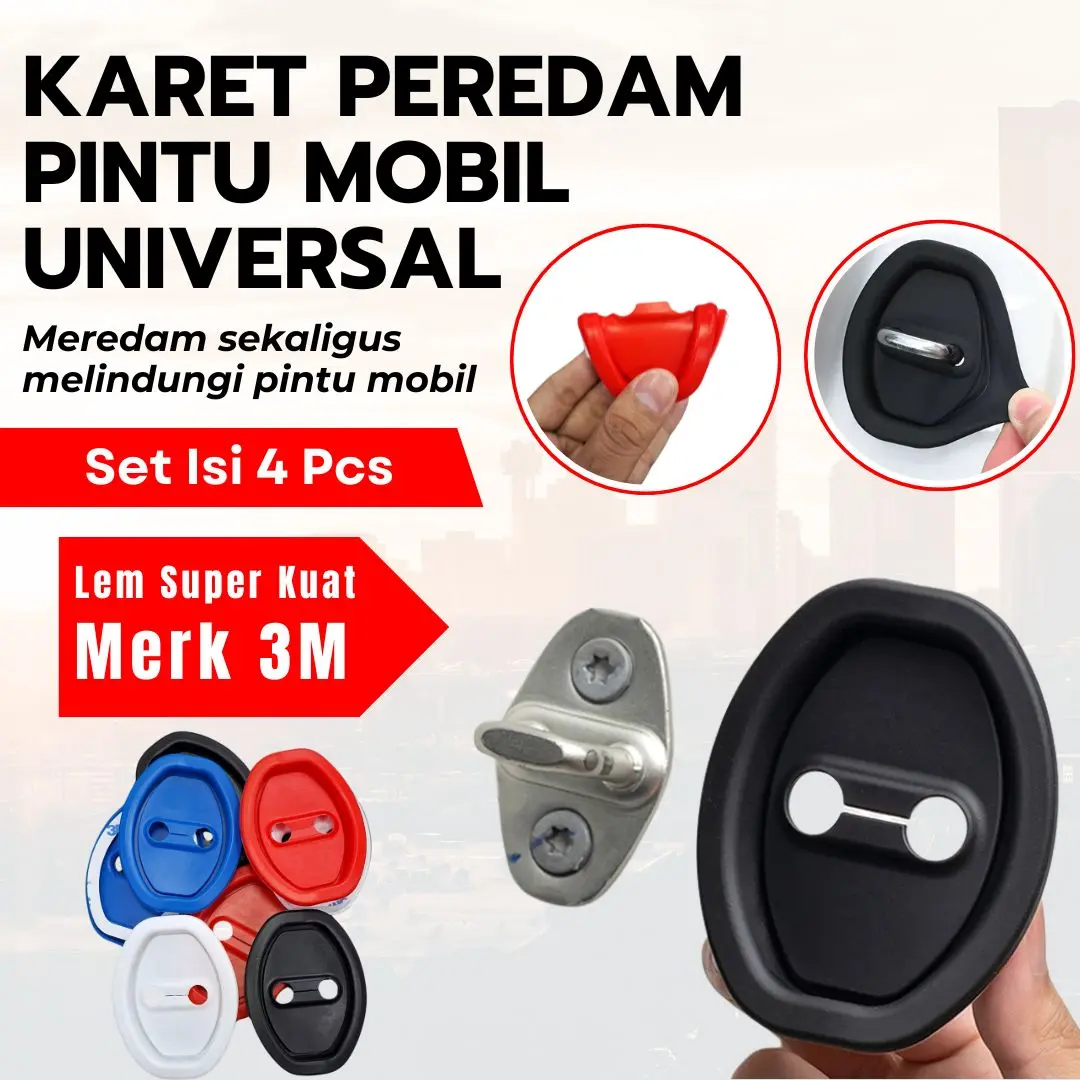 Peredam Getaran Pintu Mobil Bantalan Silikon Penyerap Guncangan Kunci Pintu Mobil Pelindung Anti Karat Korosi Bahan Silikon Kuat Elastis