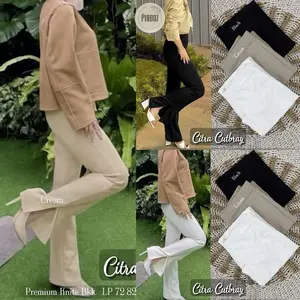 Ready dan siap kirim celana cutbray scuba bestseller import Wanita Muslim Atasan Panjang Dewasa Baju Bawahan Kulot