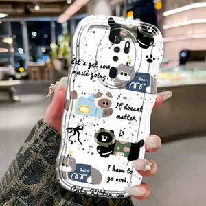 Casing Hp Untuk OPPO A5 2020 A9 2020 Casing Hp Kasing Kesing Cesing Transparan Silikon Softcase Case Anti jatuh Anak Kucing/Puppy Lucu