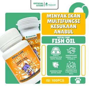 Holycatlabs ROYAL CARE FISH OIL Minyak Ikan Premium Vitamin kucing dan Anjing