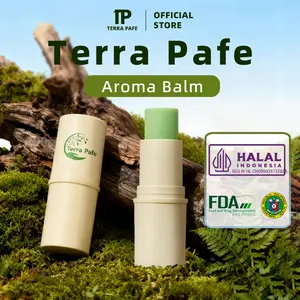 Terra Pafe Aroma Balm (1 atau 3 buah) -  Aroma Segar dan Menenangkan, Mudah Dibawa, Menyegarkan, Cocok untuk Bekerja dan Belajar, Perlengkapan Hijau