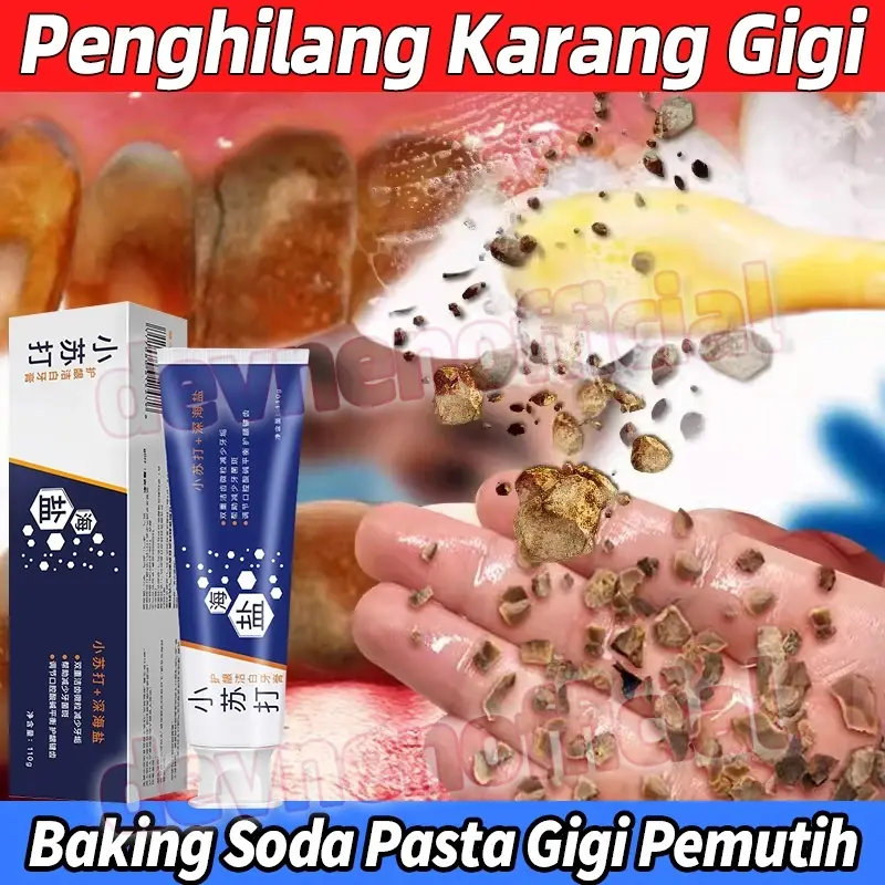 Pasta Gigi Baking Soda Pasta Gigi Pemutih Penghilang Karang Gigi membandel Paling Ampuh Odol Pemutih Gigi Nafas Segar Menghilangkan Bau Mulut Merawat Gigi Pencegah Gigi Berlubang Menghilangkan gigi kuning Mengurangi Plak Menghilangkan Noda & Tartar