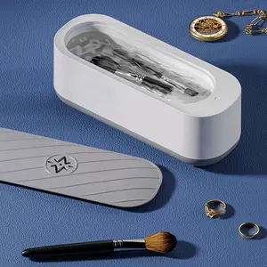 Pembersih Kacamata dan Perhiasan mesin pembersih kacamata membersihkan alat make up ultrasonik cleaning box Hitam Glasses