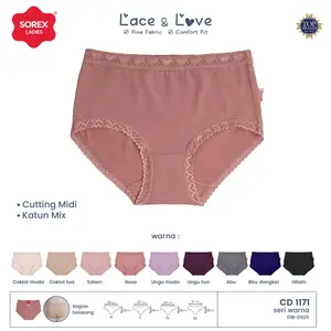 Sorex CD Basic Midi Wanita Lace And Love Fine Fabric Comfort Fit CD 1171 Cantik Nyaman