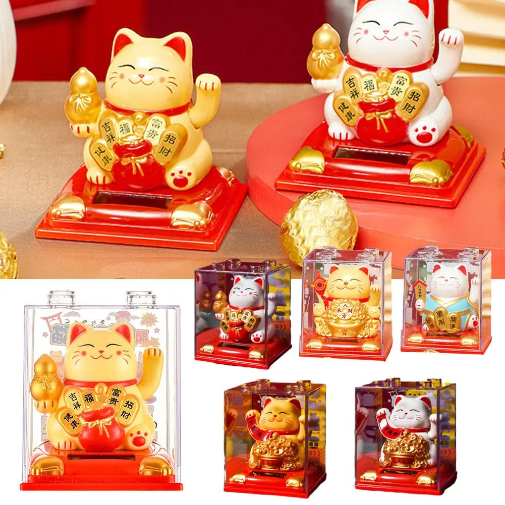 Maneki Neko Good Luck Cat Ornament Fortune Kawaii Feng Shui Lucky Cats Lucky Beckoning Wealth Cat