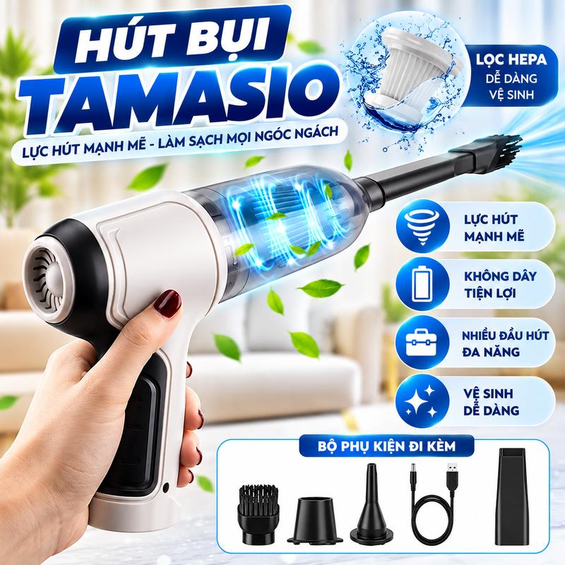 VBB - Hút bụi cầm tay HL-107 công xuất thiết kế nhỏ gọn tiện lợi mang theo trên xe hơi dọn dẹp bàn làm việc