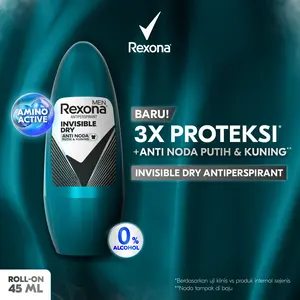 Rexona Men Deodorant Invisible Dry Roll On 45Ml