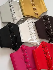 VENDI - Belt Wanita Girdle Black Karet Waist Wide Obi Korea Sabuk Tali "Korset"