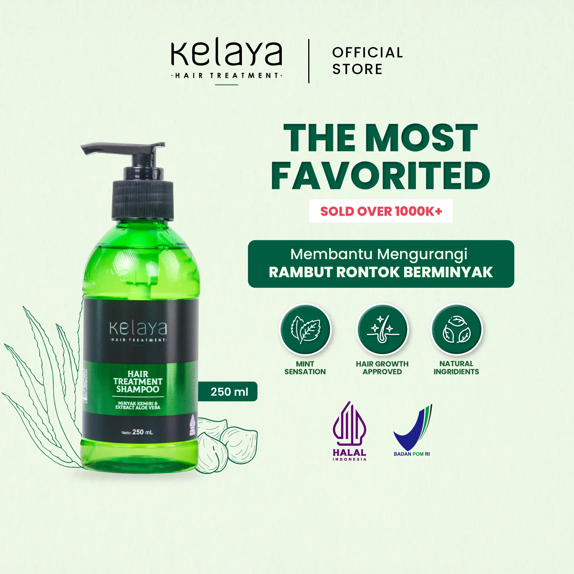Kelaya Shampoo Rambut Rontok 250ml - Vitamin Perawatan Rambut