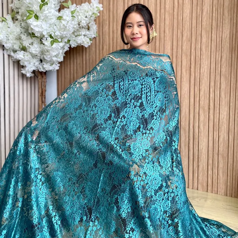 Kain brokat kebaya glossy series / kain bridesmaid / kain setelan keluarga brokat / kain kebaya terbaru