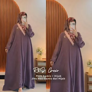 ELSIRA DRESS (GAMIS SAJA ATAU SET HIJAB)
