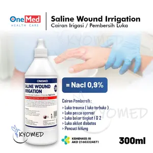 ONEMED Saline Wound Irrigation 300ml (NaCl 0.9%) / Cairan Pembersih Luka P3K [ Kyomed ]