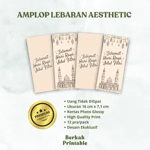 [Bisa CUSTOM tulisan] Amplop lebaran uang THR desain terbaru 2026 isi 12pcs - 20pcs Ukuran besar High Quality Print || Berkah Printable