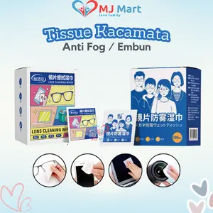Tisu Pembersih Kacamata Anti Fog / Embun / 1 BOX isi 100 PCS / Pembersih Lensa Kacamata / Kamera Anti embun