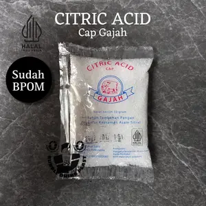 Citric acid Cap gajah / sachet , asam citrun pemutih pembersih pakaian  1 bungkus