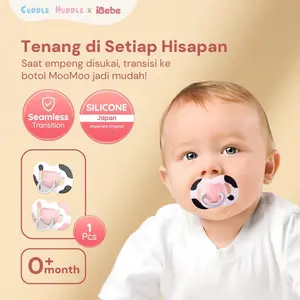 < 23 nov restock -NB M hitam ready stock>MooMoo silicon Empeng Bayi  0 bln + pacifier  Anti Gigi Tonggos  orthodontic Dot Bayi Food Grade BPA Free empeng  bayi Pink8