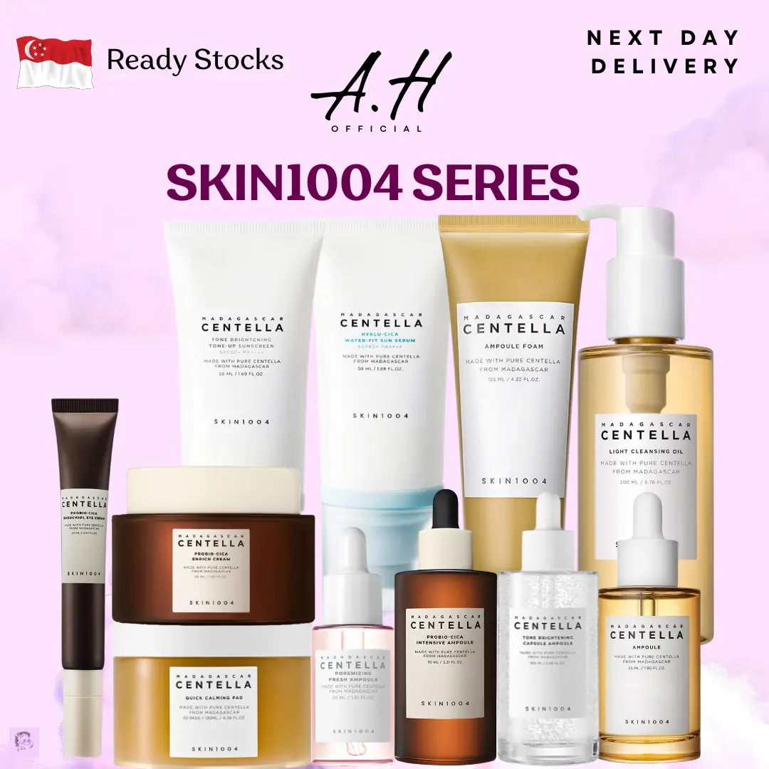 [POPULAR] SKIN1004 SERIES - Madagascar Centella Hyalu-Cica Water-Flit Sun Serum 50ml SPF50, Centella Soothing Cream 75ml, Ampoules, Cleansing Oil, Eye Cream