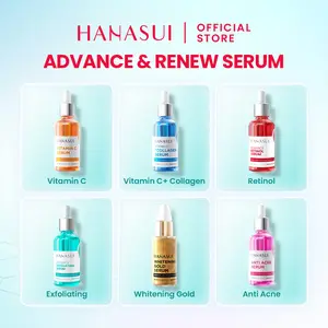 HANASUI Serum Advance & Renew - Best Seller Cerah & Glowing (Vitamin C+Collagen, Whitening Gold, Retinol, Exfoliating Vitamin C, Anti Ance)