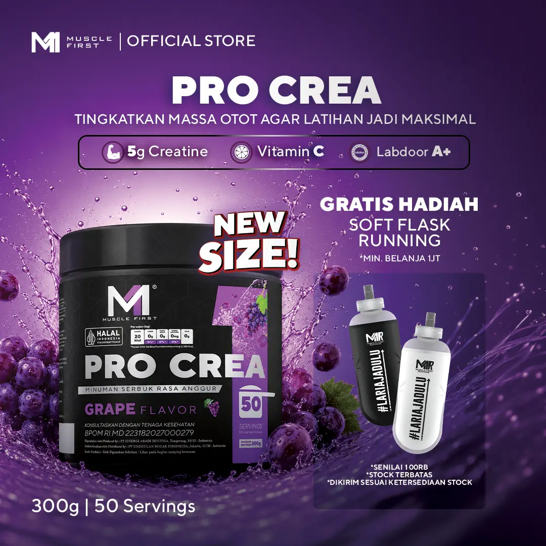 [NEW SIZE] MUSCLE FIRST Pro Creatine - Menambah Massa Otot Suplemen Fitness