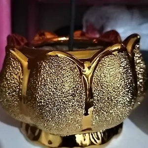 4" 5 Inch Hiolo Tempat Hio Emas Kuningan Hiolo Tempat Bakar Dupa Bentuk Lotus