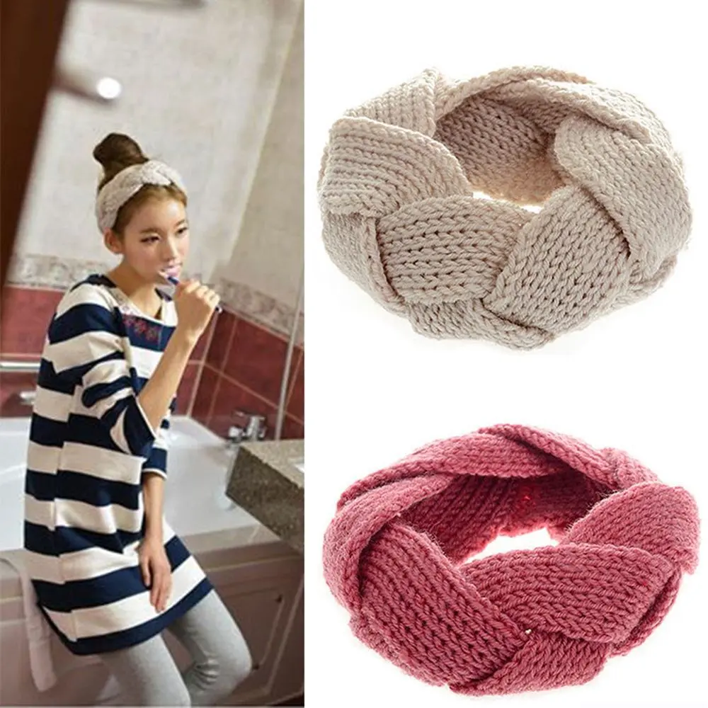 Crochet Twist Knitted Headwrap Winter Warmer Hair Band for Women Accessories New Cotton Plastic Daily Casual