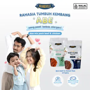 Grandville Abon Sapi & Ayam Crunchy Halal Duo Mix Pack - Aman untuk anak usia MPASI