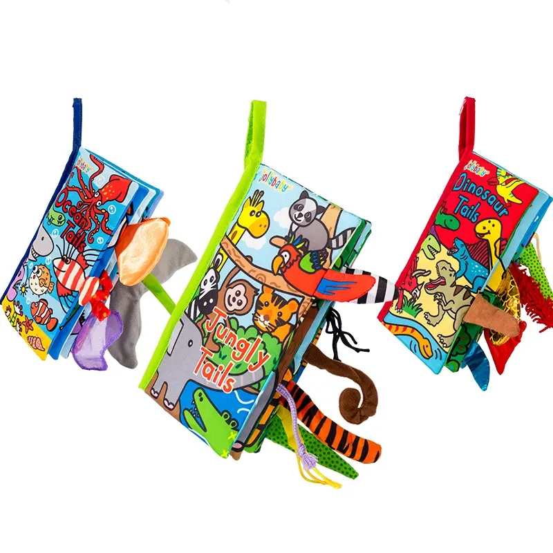 Jollybaby Sensory Tail Cloth Book for Baby and Toddler