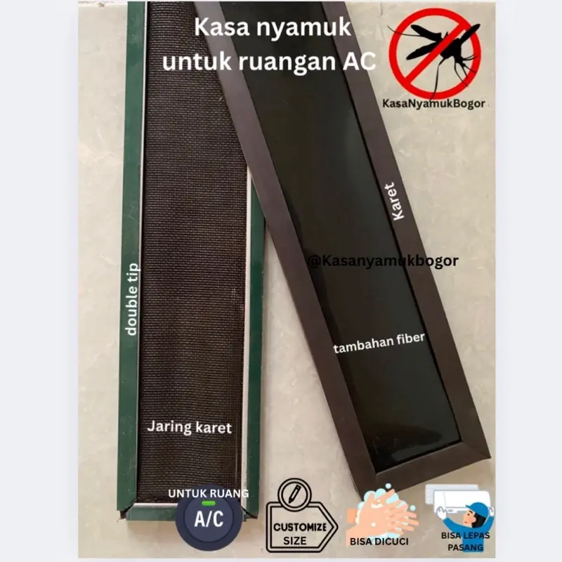 Kasa nyamuk untuk ruangan AC | ukuran custom | pilihan warna | anti serangga | ventilasi | jendela | pintu | anti nyamuk