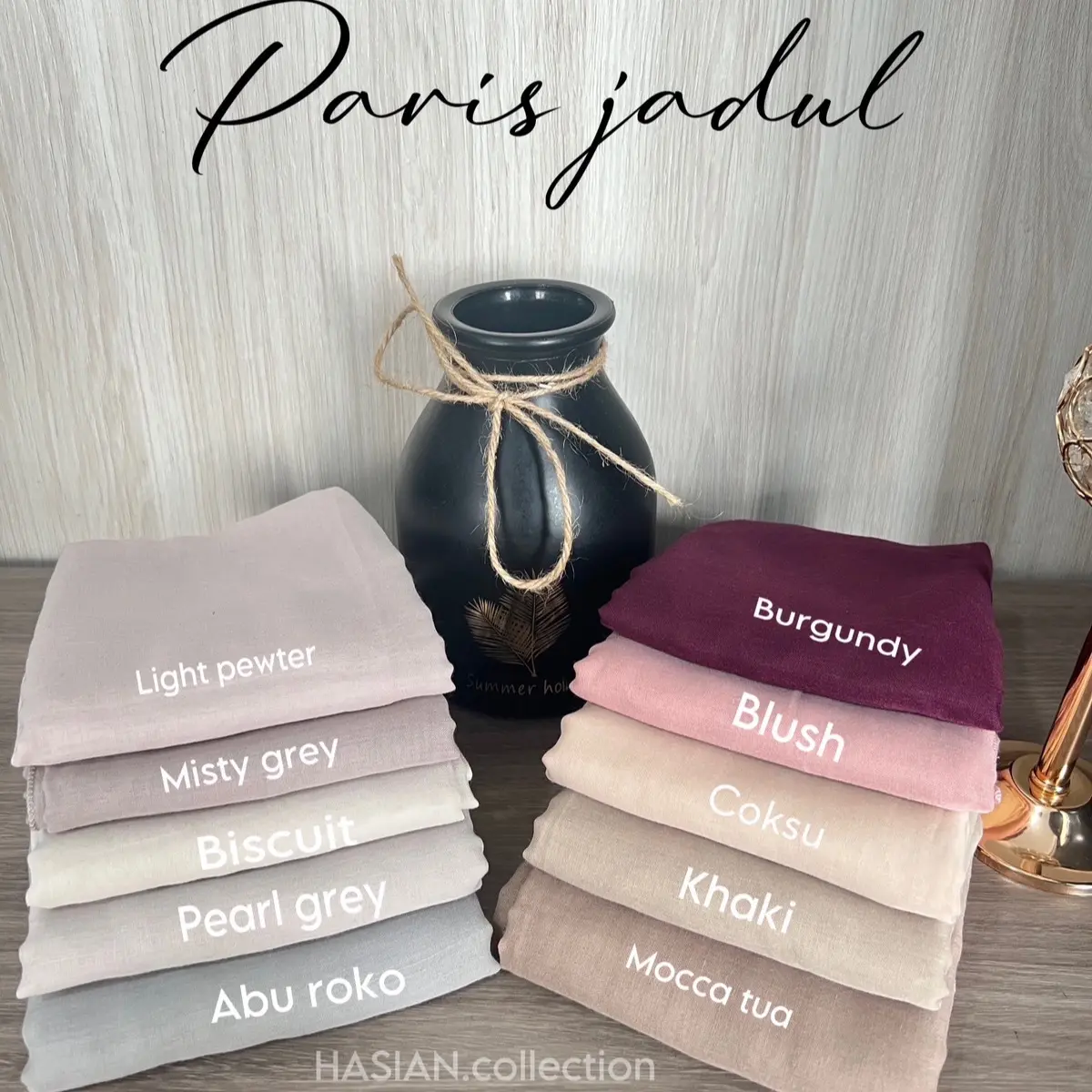 Hijab Segi Empat Paris Jadul ORI By Hasian