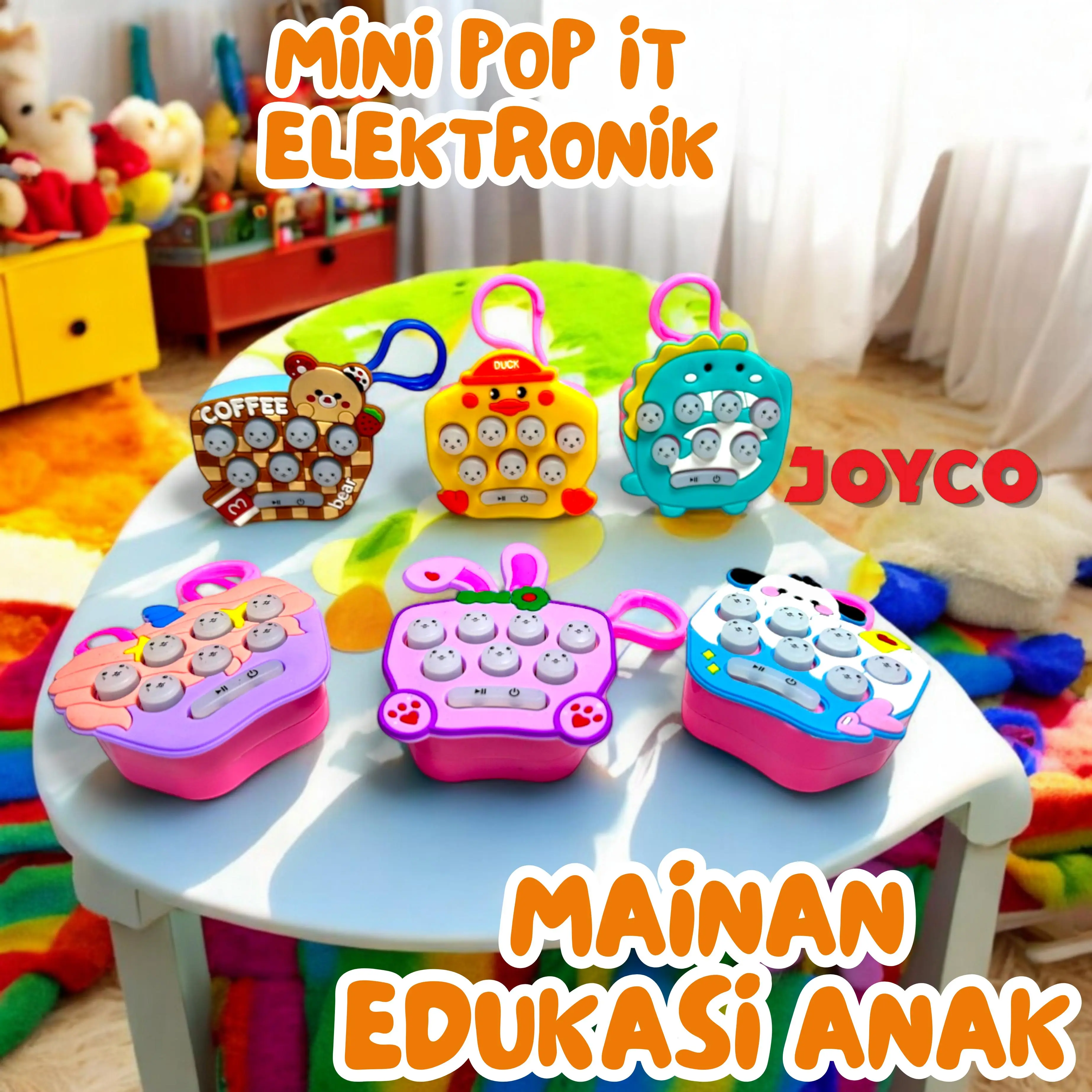 Mainan Edukasi Anak Mini Pop It Elektronik Squishy Viral Push Bubble Game Pop It Elektrik Quick Push Pop It Nyala Musik Light LED Fidget