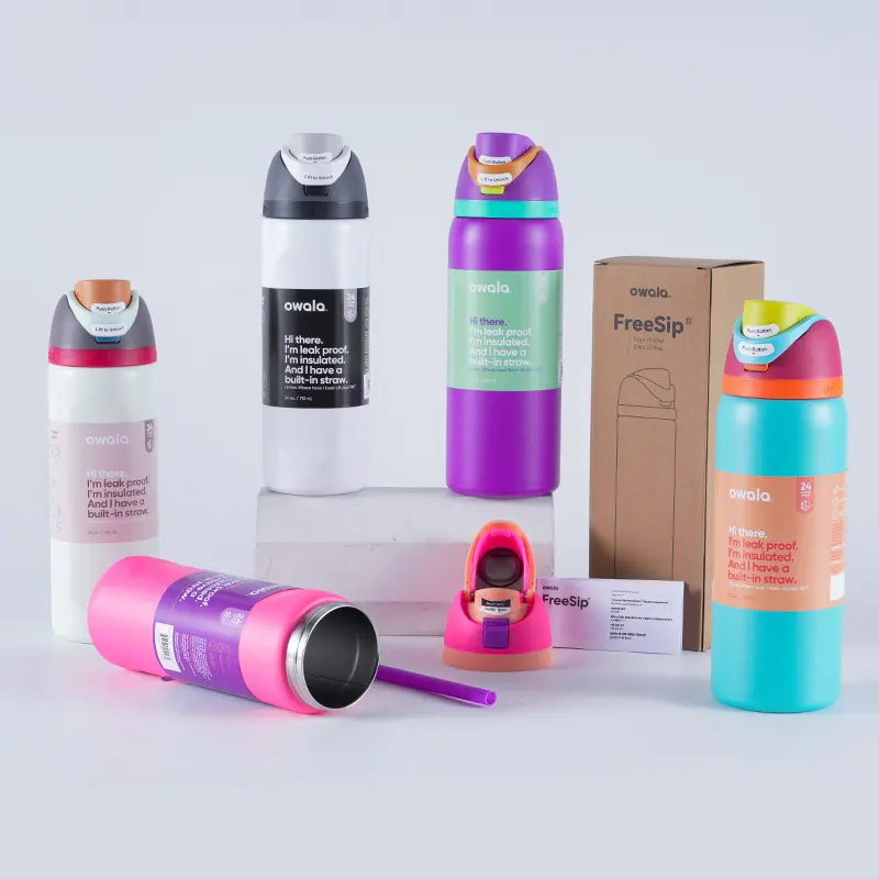 New Owala Thermos Cup Large-Capacity Water Cup Outdoor Vacuum Sports Kettle Double-Layer Vacuum Thermos Cup Drinkware Flasks Mug Tumbler