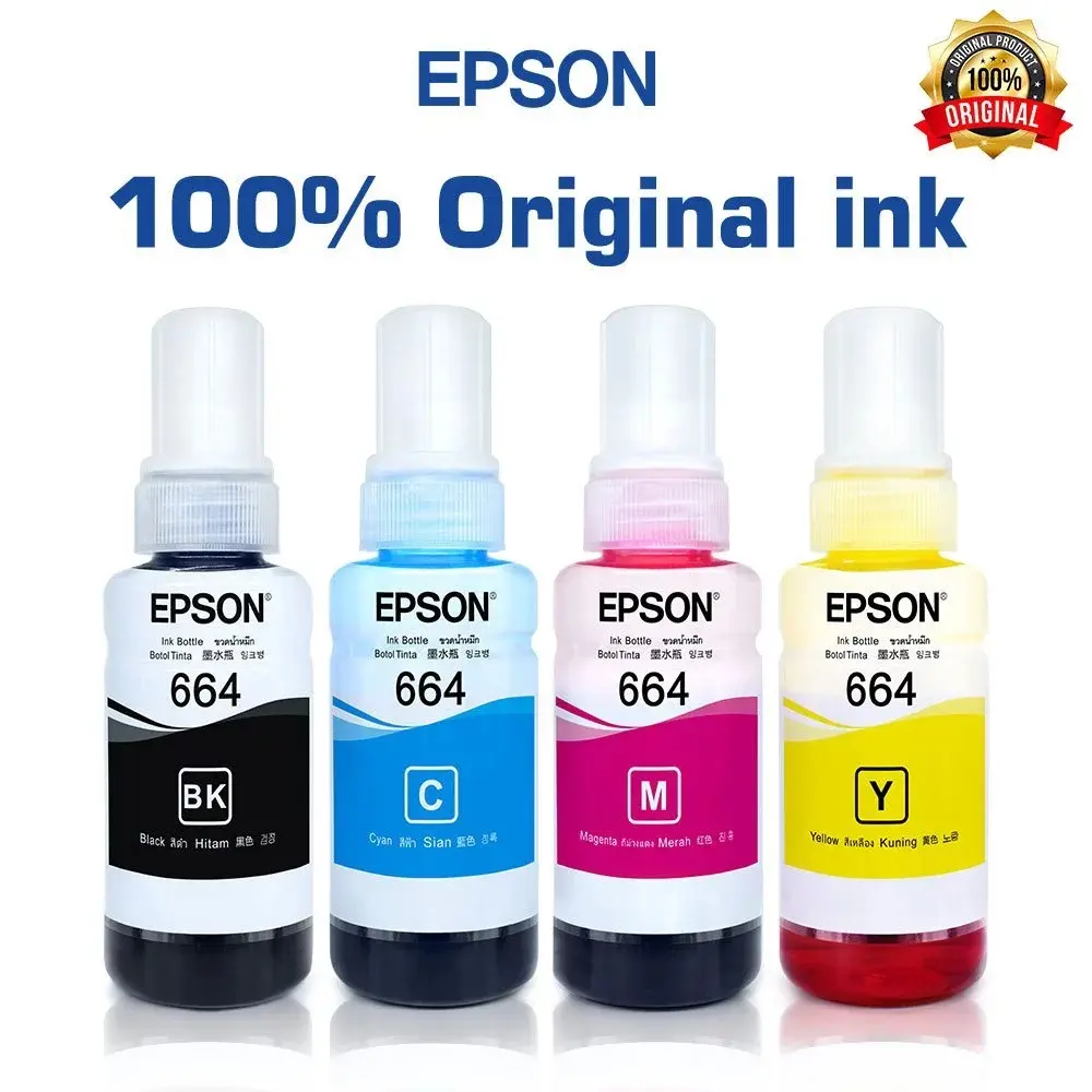 Tinta Epson 664 Original (Black, Cyan, Magenta, Yellow)