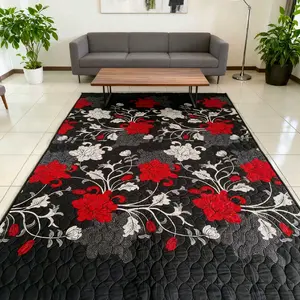 Karpet Quilting Motif Bunga Ukuran 140x220 Kualitas Terbaik Cocok Untuk Hadiah THR Lebaran Dan Ruang Tamu